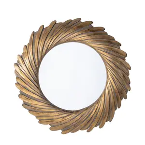 Kai Flat Wall Mirror Gold Verdigree