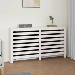 Radiator Cover White 153x19x84 cm Solid Wood Pine