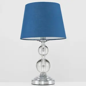 Feist 44.5Cm Clear Table Lamp Blue / LED Bulb