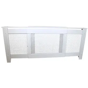 Adjustable Radiator Cover MDF White 1400mm 1920mm