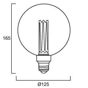 Sylvania ToLEDo Mirage Gold Globe Candlelight E27 2.5W Designer LED Bulb