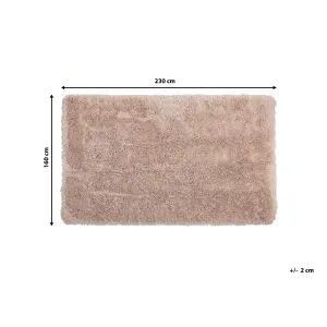 Shaggy Area Rug 160 x 230 cm Beige CIDE