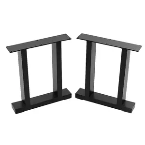 Black Furniture Legs Metal Table Leg,2PCS,W 35 cm x H 40 cm