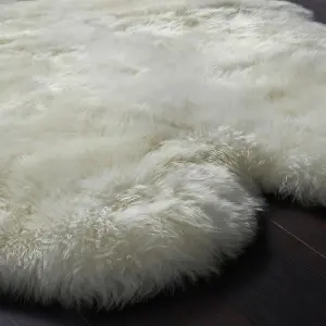 Sheepskin Natural Rug, Handmade Rug with 50mm Thickness, Luxurious Shaggy Rug for Bedroom, & Dining Room-Double (70cm X 175cm)