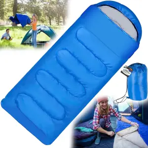 Envelope Shape Sleeping Bag Warm Single For Adults Teens All Seasons Camping Caravan And Travel Hiking Backpacking Outdoor Use