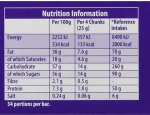 Cadbury Dairy Milk Chocolate Gift Bar 850G