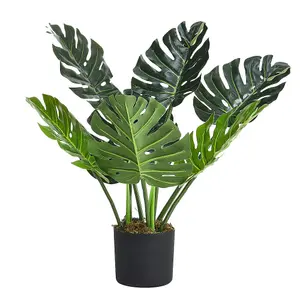 Artificial Monstera Tree House Plant Indoor Plant in Black Pot 65 cm