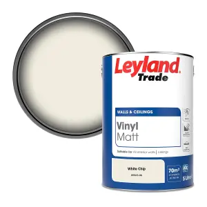 Leyland Trade Vinyl Matt Walls & Ceilings Emulsion Paint White Chip (PPG15-06) 5L