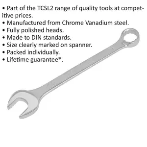 Durable 29mm Combination Spanner with Polished Chrome Finish