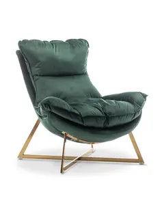 Velvet Bottle Green Pierina Accent Chair