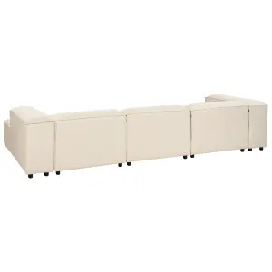 Left-Hand Corner Sofa ARDAL Beige Fabric 3 Seater Left Hand