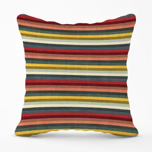 Multicolour Striped Brish Pattern Cushions 45cm x 45cm