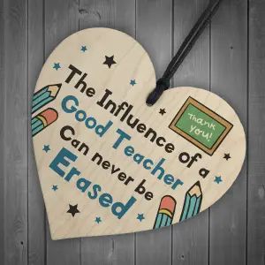 Gift For Teacher Plaque Thank You Gifts Wood Heart Leaving Nursery School Gift