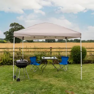 Rapid Pop Up Compact 3x3 Gazebo With Sides Beige