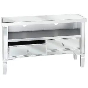 Beliani Glam TV Stand Silver NICEA