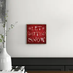 Let It Snow - Single Picture Frame Print White Frame / 50.8cm H x 50.8cm W x 3.81cm D