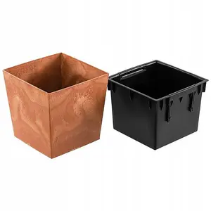 Plant Flower Pot Concrete Square Planter Inner Pot Garden Patio Home Large Beton Terracotta 7.5 Litres