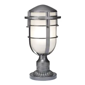 Elstead Reef 1 Light Outdoor Pedestal Light Hematite IP44, E27