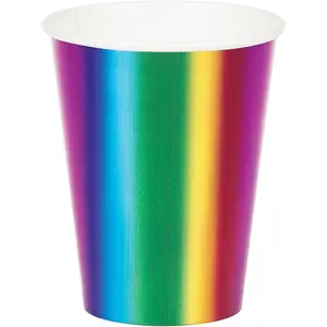 Creative Party Paper Foil Party Cup (Pack of 8) Multicoloured (One Size)