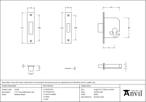 From The Anvil Polished Nickel 2 1/2" Euro Profile Dead Lock