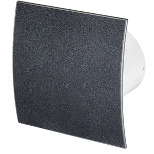 Awenta 100mm Standard Extractor Fan Graphite Structure Front Panel ESCUDO Wall Ceiling Ventilation