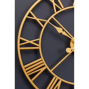 Interiors by Premier Vitus Gold Finish Wall Clock