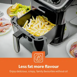 Geepas  5L Digital Air Fryer with Vortex Rapid Air Circulation technology LED Touchscreen & Non-Stick Basket