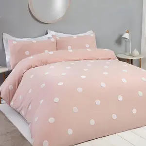 Smart Living Luxury Hotel Quality Tufted Circles Duvet Cover with Pillowcases