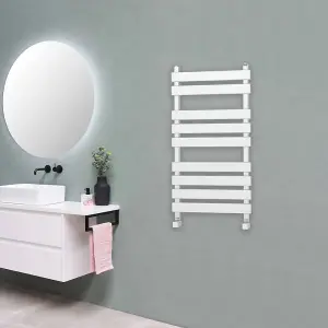 Designer Marvella Flat Panel Towel Radiator Heated Ladder Rail - White - 950 x 500mm