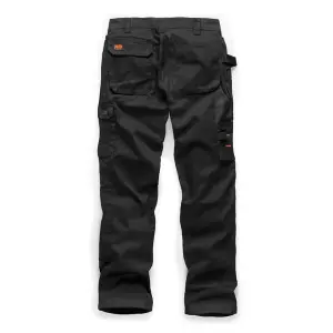 Scruffs WORKER PLUS Black Work Trousers with Holster Pockets Trade Hardwearing - 38in Waist - 34in Leg - Long