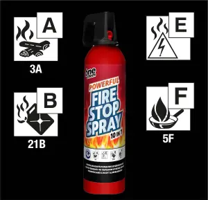 One Chem - 750g Fire Stop Spray - For Home, Kitchen, Car, Caravan, Camping - 10 in 1 fire extinguisher - Non-toxic