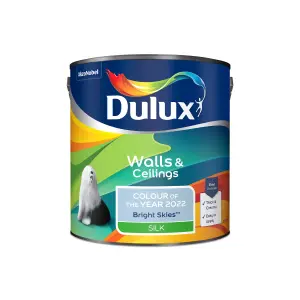 Dulux Walls & ceilings Bright Skies Silk Emulsion paint, 2.5L