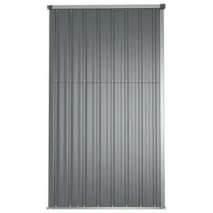 Alfeus Garden Tool Shed Grey 225x89x161 cm Galvanised Steel