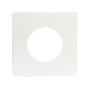 Manrose White Ducting wall plate (Dia)100mm