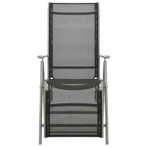 Berkfield Reclining Garden Chairs 2 pcs Textilene and Aluminium Silver