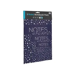 Anker Ruled Notebook (Pack of 3) Blue (One Size)