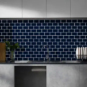 10Pcs Peel and Stick Waterproof Decorative Backsplash Self-Adhesive Wall Tiles for Kitchen and Bathroom (1.2mm T)