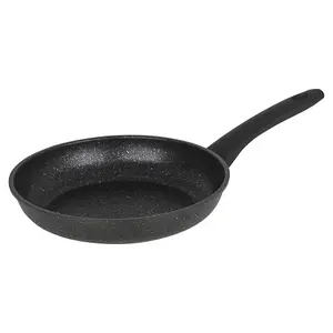 URBNCHEF 24cm Diameter Pressed Carbon Induction Frying Pan Pot with Soft Touch Handle