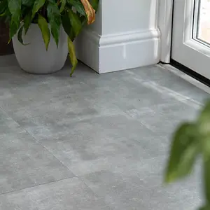 d-c-fix Concrete Grey Self Adhesive Vinyl Floor Tiles Pack of 33 (3sqm)