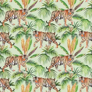 Bobbi Beck eco-friendly green tropical tiger wallpaper