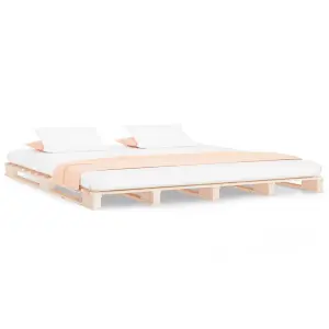 Berkfield Pallet Bed 150x200 cm King Size Solid Wood Pine