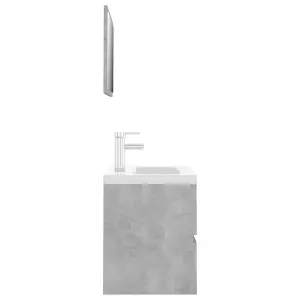 Berkfield Bathroom Furniture Set Concrete Grey Engineered Wood