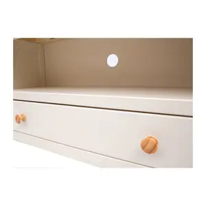 Maggiori Off White 1 Drawer TV Cabinet Wood Knob