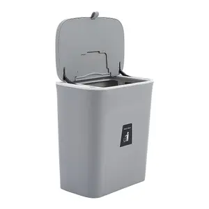 Grey Door Hanging Kitchen Bin Trash Can Rubbish Dustbin Recycling Bin 9 L