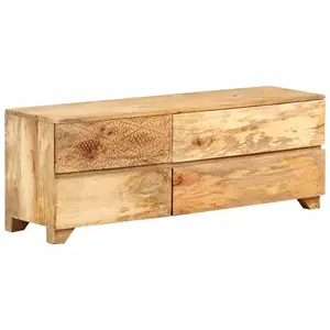 Berkfield TV Cabinet Solid Mango Wood 110x30x40 cm