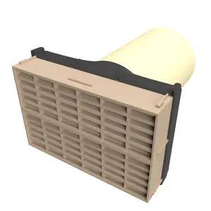 Buff Airbrick 9" x 6" with Extendable 5" Pipe for Cavity Wall Ventilation