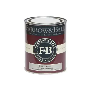 Farrow & Ball Estate Eddy No.301 Eggshell Paint, 750ml