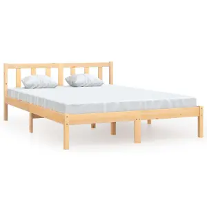 Berkfield Bed Frame Solid Wood Pine 120x190 cm Small Double