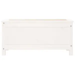 Berkfield Garden Planter White 82.5x40x39 cm Solid Wood Pine