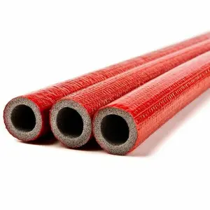 PEPTE 10 Meters of RED 35mm Extra Strong Pipe Foam Insulation Lagging Wrap 6mm Thick